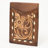 American Darling ADCCG102 Floral Western Hand Tooled Genuine Leather Women Card-Holder