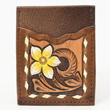 American Darling ADCCG103 Floral Western Hand Tooled Genuine Leather Women Card-Holder