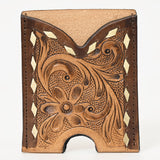 American Darling ADCCG105 Floral Western Hand Tooled Genuine Leather Women & Man Card-Holder