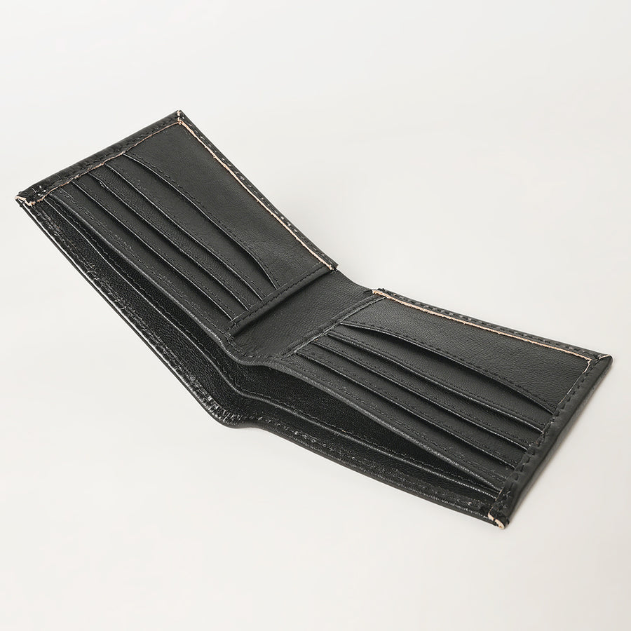 American Darling Western Bifold Wallet Handcrafted from Tooled Genuine Leather | Floral Carved Design with Multiple Card Slots