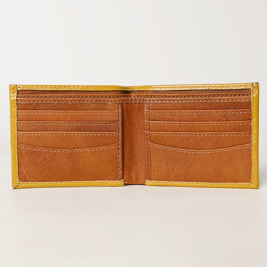 American Darling Western Bifold Wallet Handcrafted from Tooled Genuine Leather | Floral Carved Design with Multiple Card Slots
