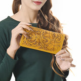 American Darling Wallet Hand Tooled Genuine Leather Women Bag Western Handbag Purse