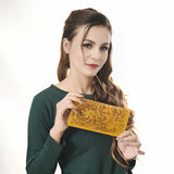 American Darling Wallet Hand Tooled Genuine Leather Women Bag Western Handbag Purse