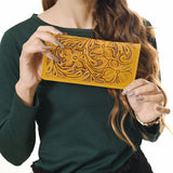 American Darling Wallet Hand Tooled Genuine Leather Women Bag Western Handbag Purse