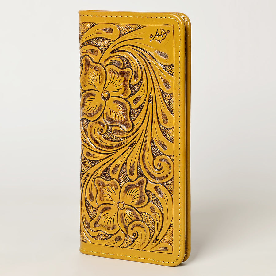 American Darling Hand-Tooled Genuine Leather Western Wallet Handbag - Floral Carved Women's Wallet - Uhorse
