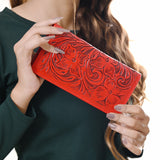 American Darling Wallet Hand Tooled Genuine Leather Women Bag Western Handbag Purse