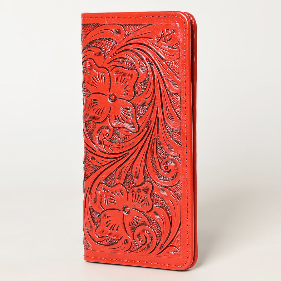 American Darling Hand-Tooled Genuine Leather Western Wallet Handbag - Floral Carved Women's Wallet - Uhorse