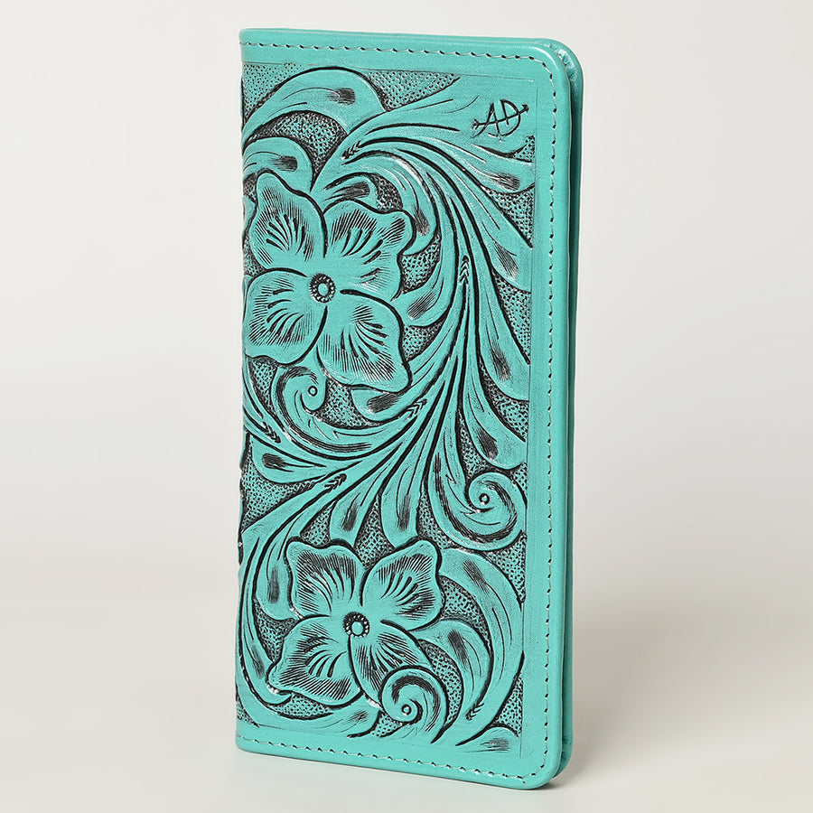 American Darling Hand-Tooled Genuine Leather Western Wallet Handbag - Floral Carved Women's Wallet - Uhorse