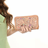 American Darling Wallet Hand Tooled Genuine Leather women bag western handbag purse