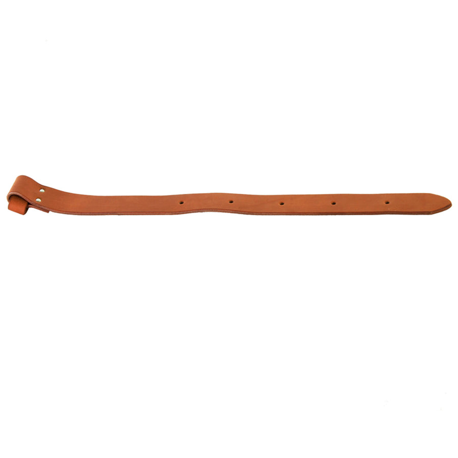 Brown leather belt with adjustment holes - Uhorse