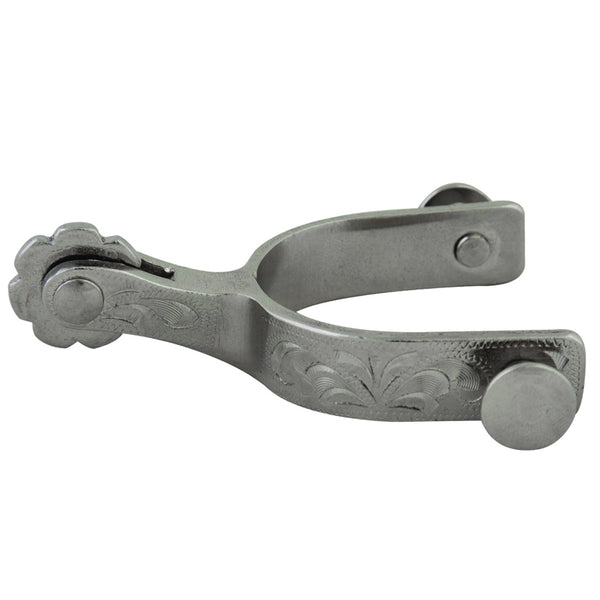 Engraved metal spurs with rowels - Uhorse