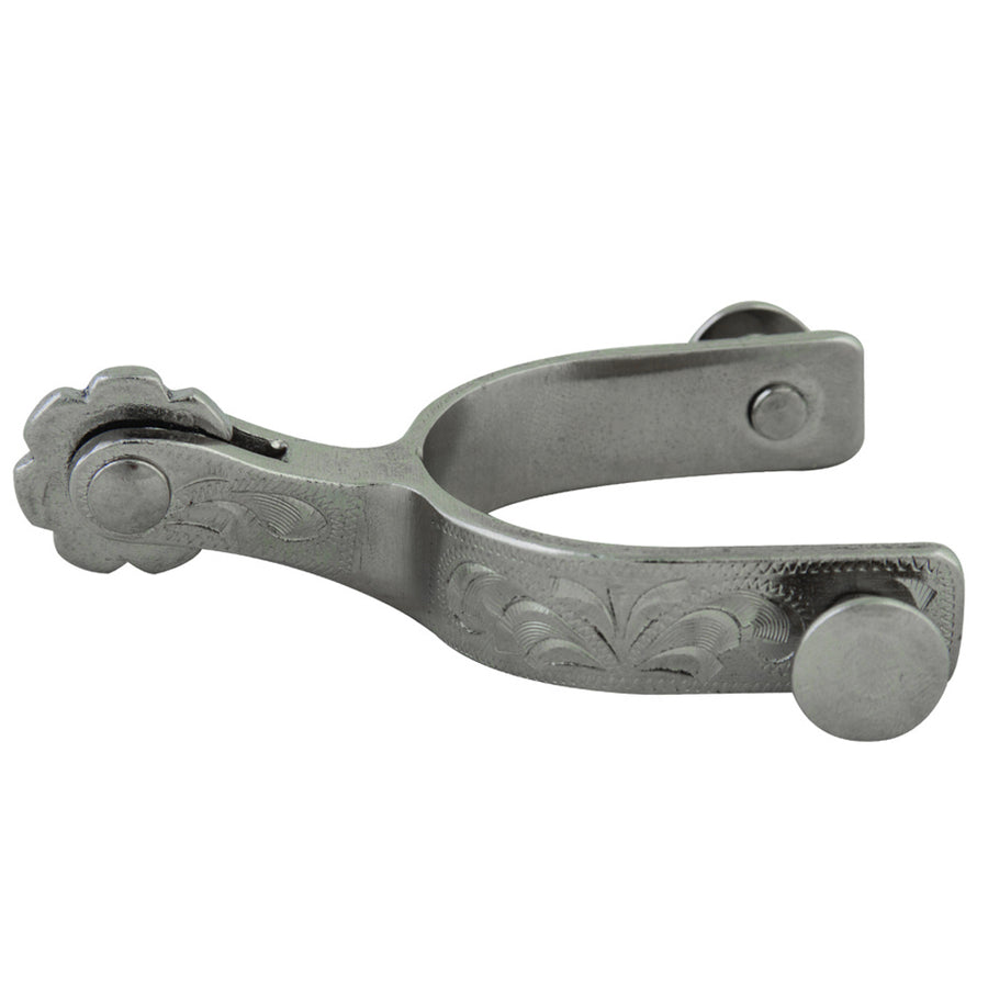 Engraved metal spurs with rowels - Uhorse