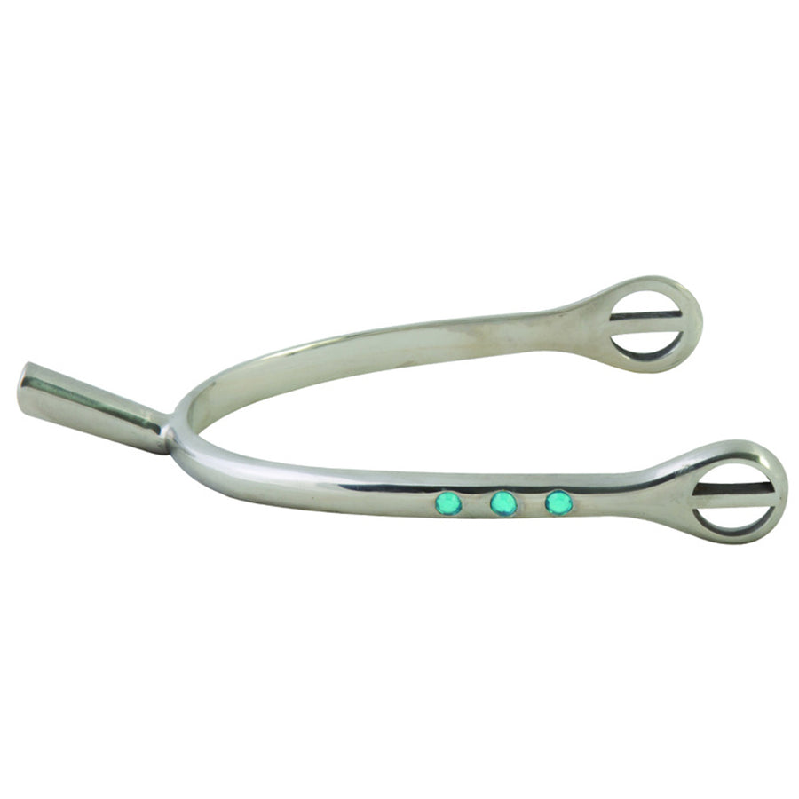 Metal spurs with green inlay stones - Uhorse