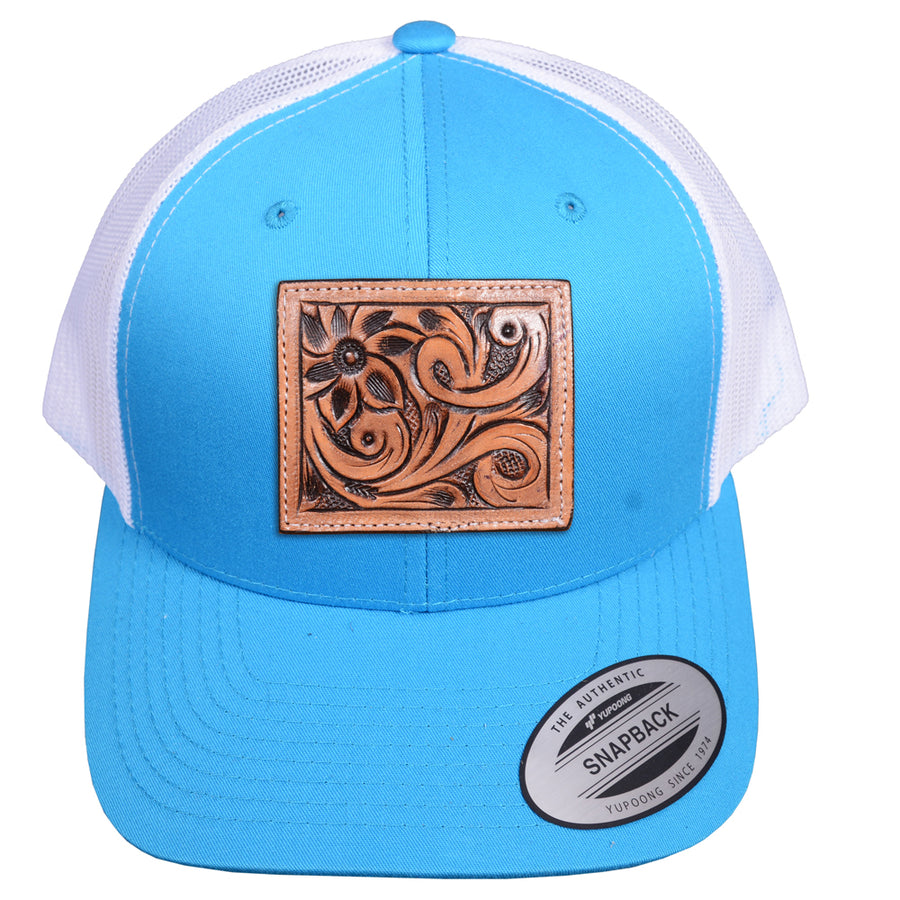 HILASON Classics Retro Trucker Cap With Mesh Back Turquoise and White - Uhorse