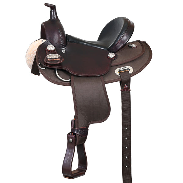 HILASON W. Child H. Trail Show Saddle Synthetic Pleasure Riding Brown by Hilason – Cowboy and equestrian accessories