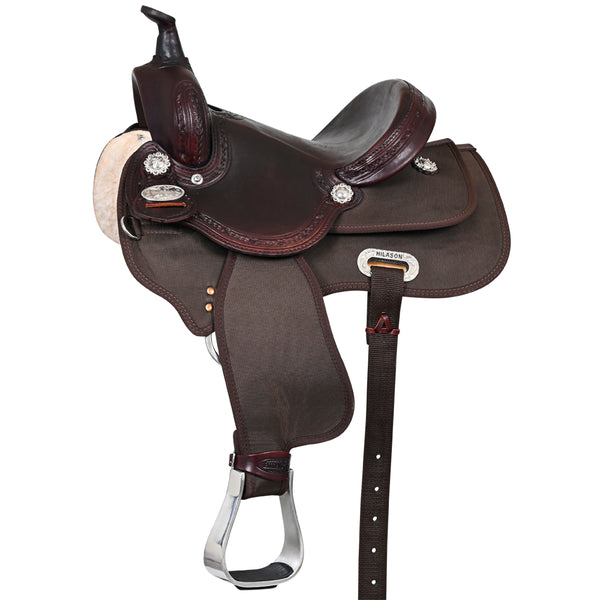 HILASON W. Child H. Trail Show Saddle Synthetic Pleasure Riding Brown by Hilason – Cowboy and equestrian accessories