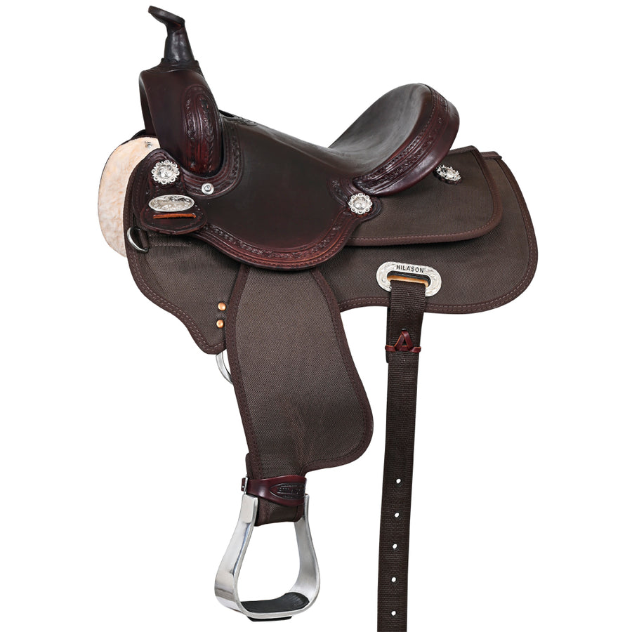HILASON Western Child Horse Trail Show Saddle Synthetic Pleasure Riding Brown - Uhorse