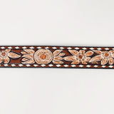 American Darling ADBLF236-L Beautifully Hand Tooled Genuine American Leather Belt Men and  Women