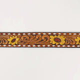 American Darling ADBLF237-L Beautifully Hand Tooled Genuine American Leather Belt Men and  Women