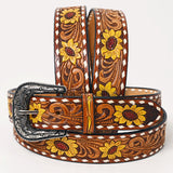 American Darling ADBLF237-L Beautifully Hand Tooled Genuine American Leather Belt Men and  Women