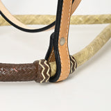 Hilason Western Horse Beautiful Noseband  Tack American Leather Rein with Bosal Set