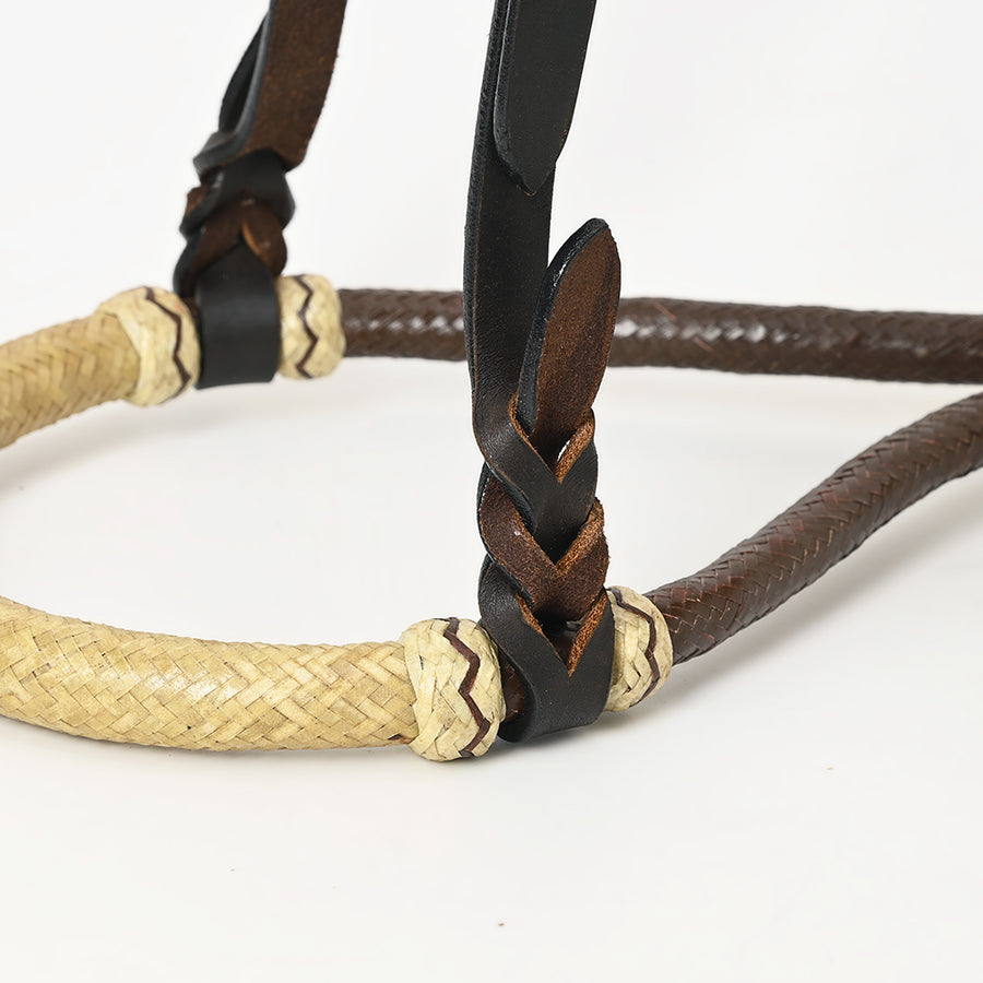 HILASON Western Horse Beautiful Noseband Tack Genuine Leather Reins with Bosal Set | Reins