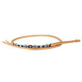 HILASON Western Horse Beautiful Beaded Overlay American Leather Whip | Equestrian Whips | Leather Horse Whip | Riding Whip | Western Whip | Horse Riding Whip | Whip Rope Tan Color (5 Ft)
