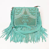 American Darling ADBG1322A Hand Tooled Hair-On Genuine Leather Women Bag Western Handbag Purse