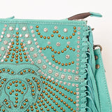 American Darling ADBG1322A Hand Tooled Hair-On Genuine Leather Women Bag Western Handbag Purse