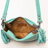 American Darling ADBG1322A Hand Tooled Hair-On Genuine Leather Women Bag Western Handbag Purse