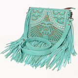 American Darling ADBG1322A Hand Tooled Hair-On Genuine Leather Women Bag Western Handbag Purse