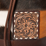 American Darling Bucket Hand Tooled Hair On Genuine Leather Women Bag Western Handbag Purse