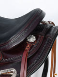 Hilason Western Horse Kids Youth Children Trail Genuine Leather Saddle Dark Brown