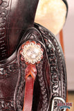 Hilason Western Horse Kids Youth Children Trail Genuine Leather Saddle Dark Brown