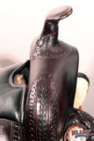 Hilason Western Horse Kids Youth Children Trail Genuine Leather Saddle Dark Brown