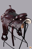 HILASON Western Horse Draft Trail Pleasure American Leather Saddle Brown