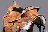 15 In HILASON Western Horse Treeless Saddle Genuine Leather Trail Tan