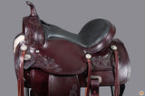 15 In HILASON Western Horse Treeless Saddle Genuine Leather Trail Dark Brown