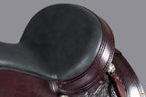 15 In HILASON Western Horse Treeless Saddle Genuine Leather Trail Dark Brown