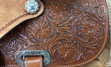 HILASON Western Horse Barrel Flex Tree Trail Genuine American Leather Saddle Mahogany | Leather Saddle | Western Saddle | Saddle for Horses | Horse Saddle Western