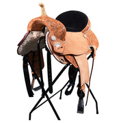 HILASON Western Horse Saddle Genuine Leather Barrel Flex Tree Trail