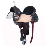 Hilason Western Horse Flex Tree Trail Barrel Genuine Leather Saddle Brown