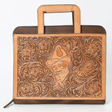 American Darling Briefcase Hand Tooled Genuine Leather Women Bag Western Handbag Purse