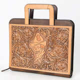 American Darling Briefcase Hand Tooled Genuine Leather Women Bag Western Handbag Purse