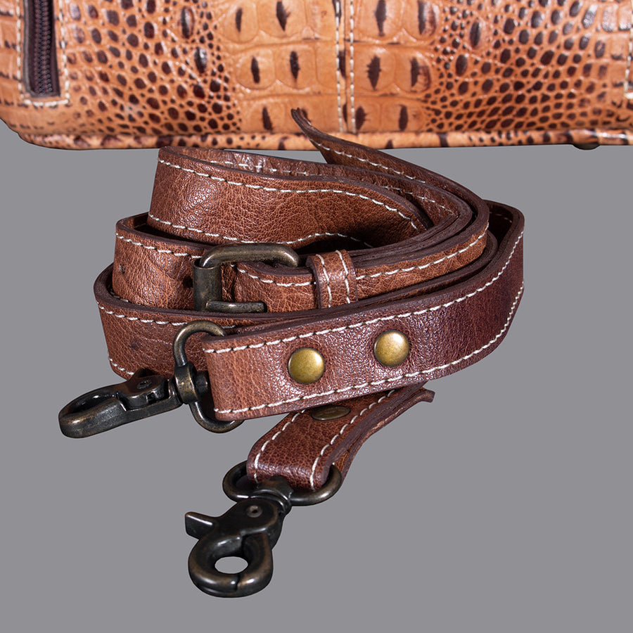 American Darling Western Crocodile Embossed Women Genuine Leather Handbag Purse Bag
