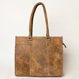 American Darling Western Leather Tote Bag - Eco-Friendly Vegetable Tanned Full Grain Leather Everyday Purse with YKK Zipper