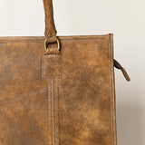 American Darling Western Leather Tote Bag - Eco-Friendly Vegetable Tanned Full Grain Leather Everyday Purse with YKK Zipper