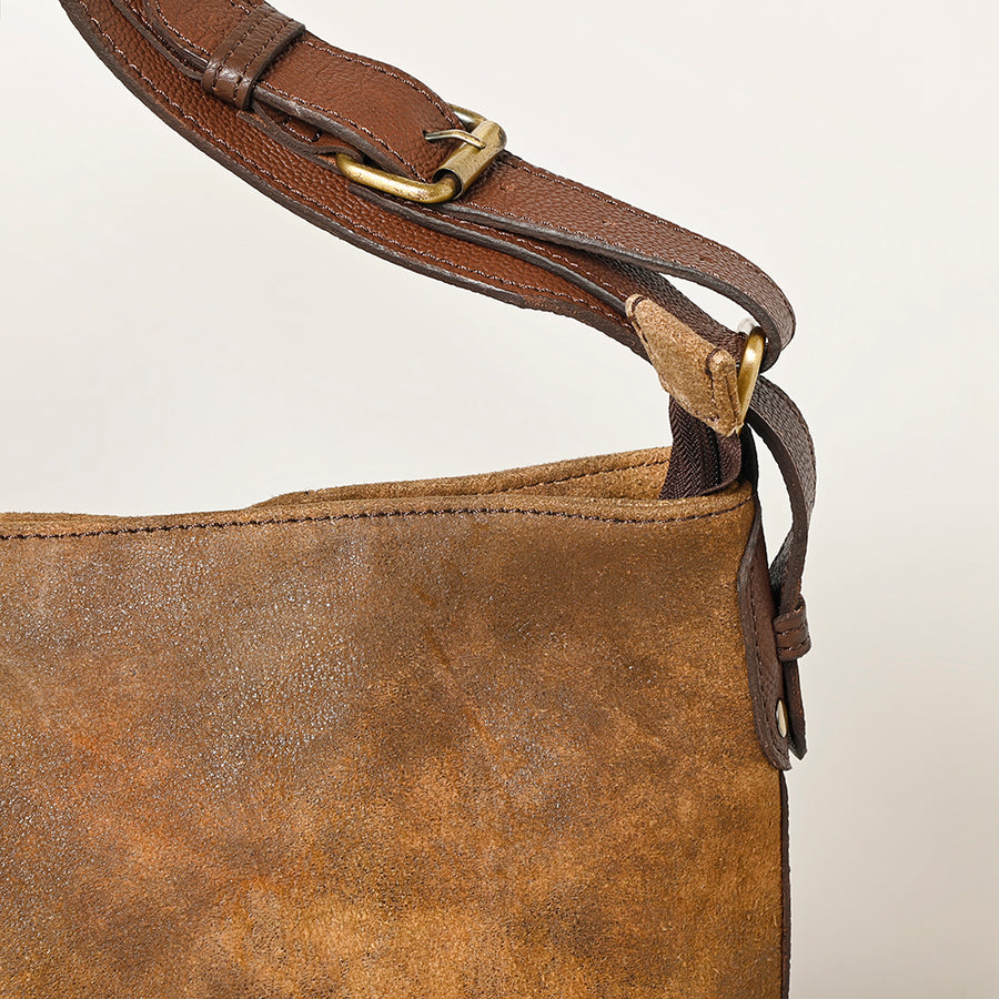 American Darling Western Leather Hobo Bag - Eco-Friendly Vegetable Tanned Full Grain Leather Everyday Purse with YKK Zipper