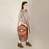 American Darling ADBGA486 Hand Tooled Saddle Blanket Genuine Leather Women Bag Western Handbag Purse