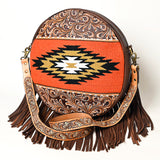 American Darling ADBGA486 Hand Tooled Saddle Blanket Genuine Leather Women Bag Western Handbag Purse